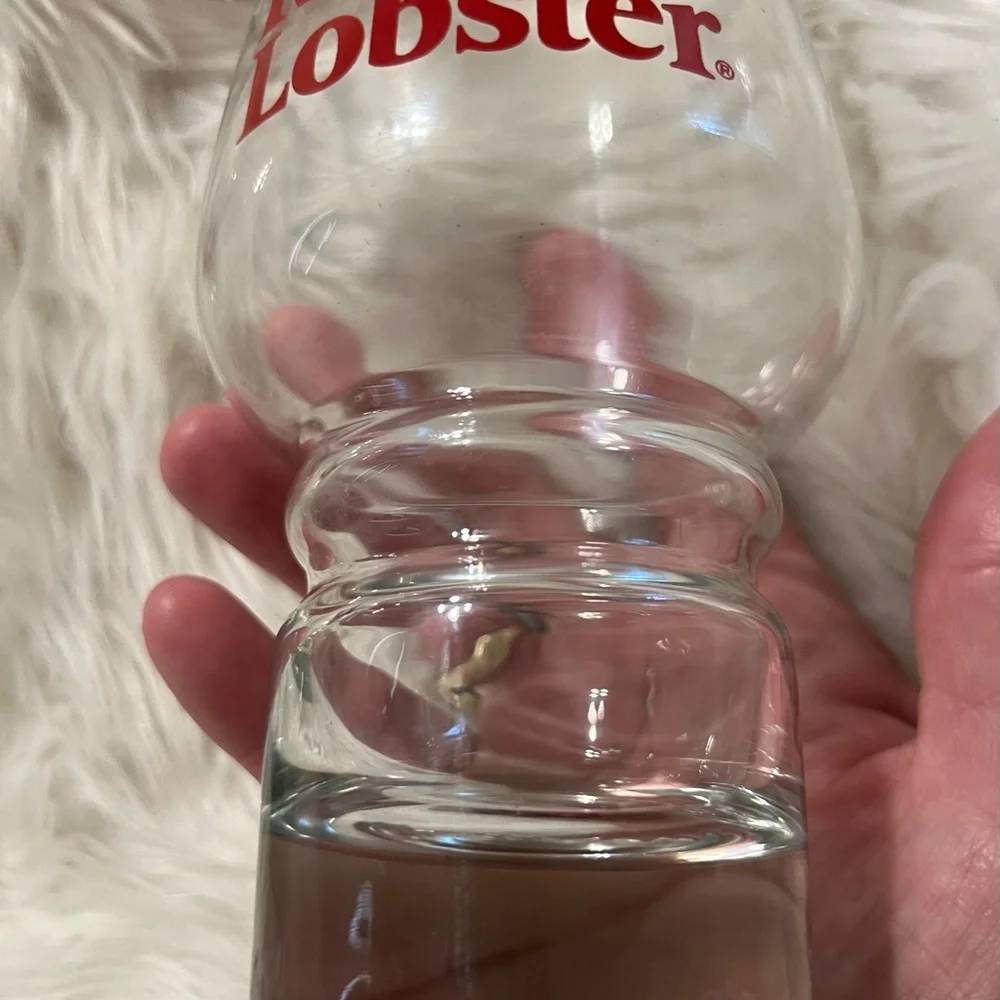 Vintage Red Lobster Collectible Hurricane Glasses Set‎ of 2
